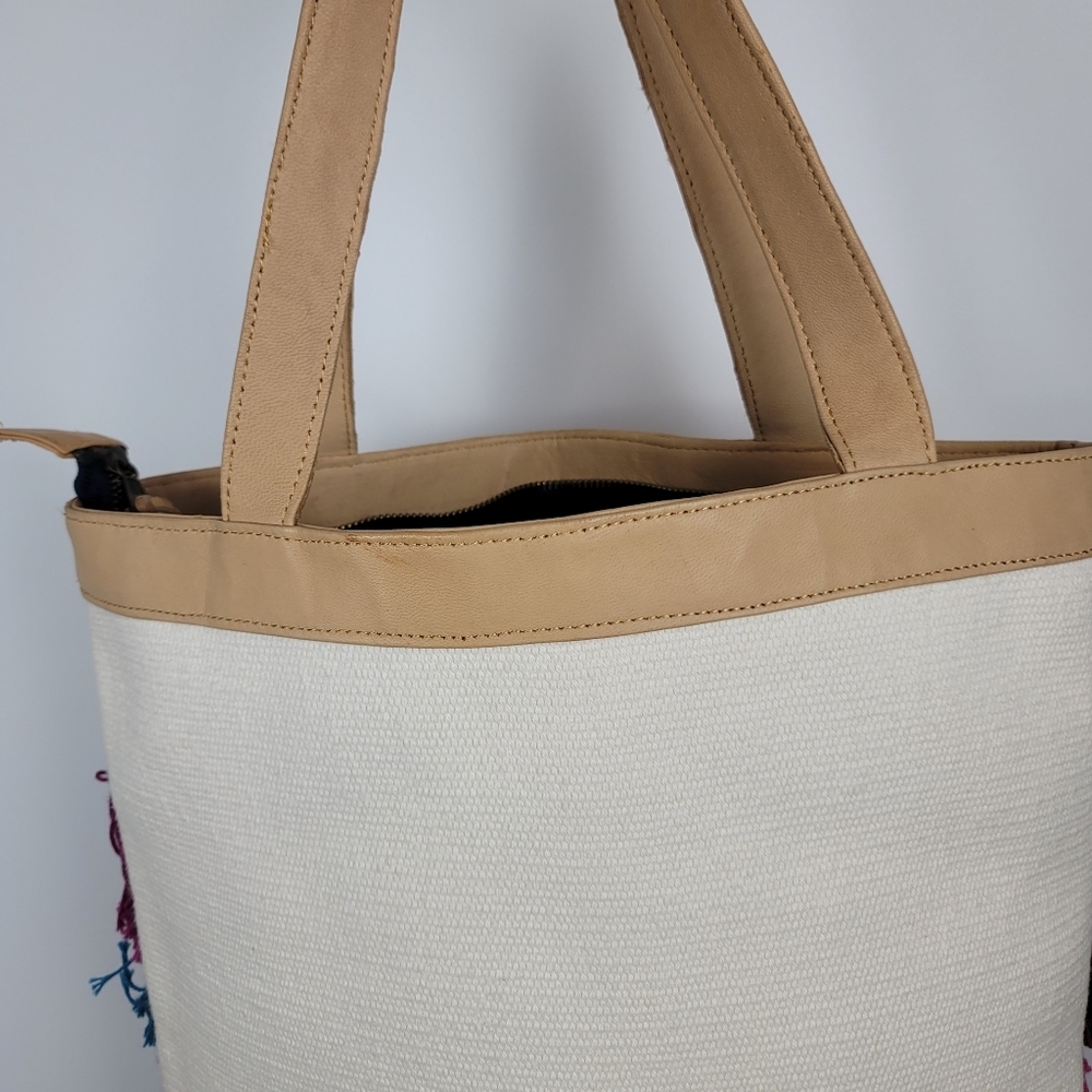 Noonday Collection Colorful La Gloria Tassle Tote Bag - Picture 10 of 15